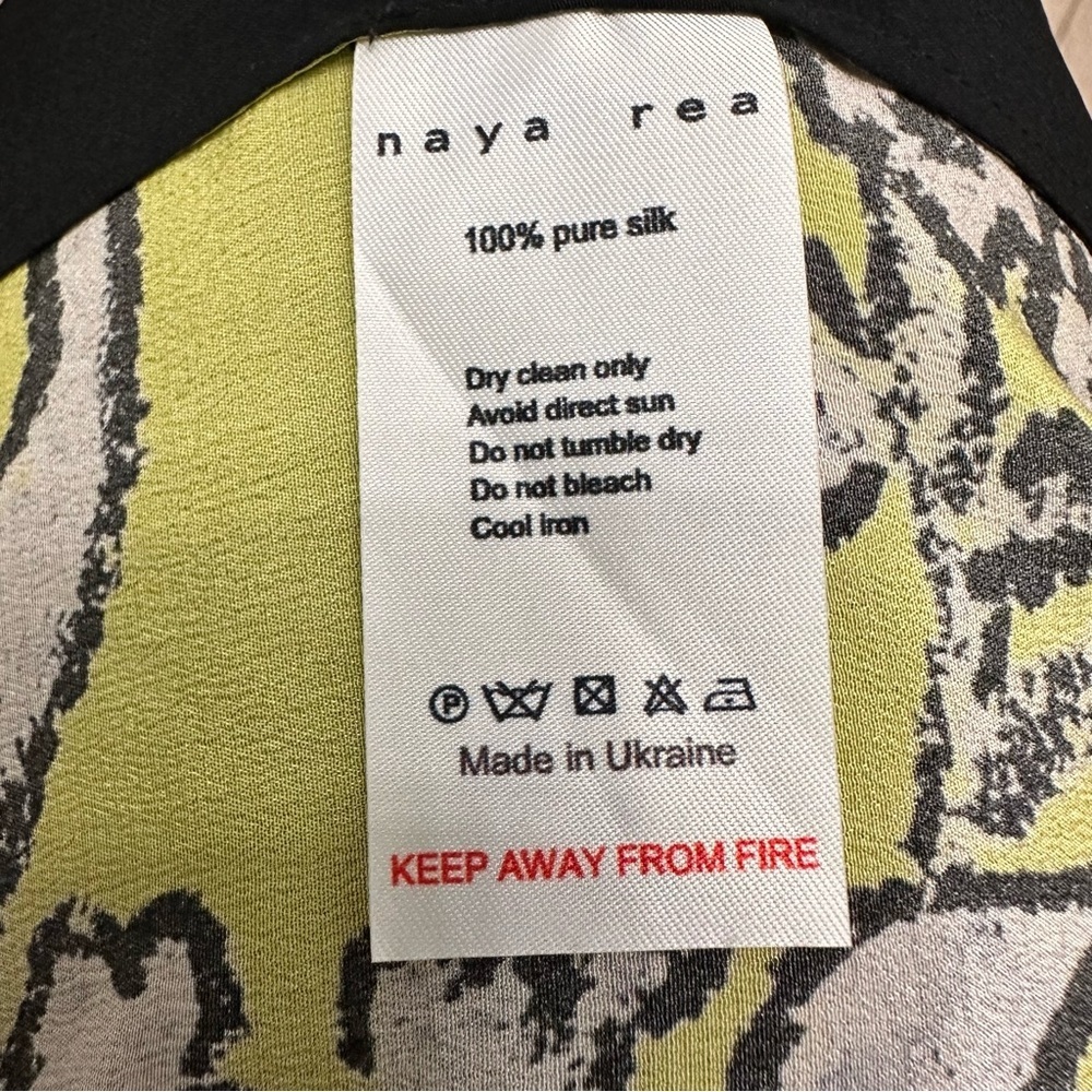 Naya Rea Silk Maxi Dress SZ ML Green Black White Date Night Luxury EUC - Picture 3 of 8